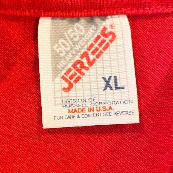 Vintage T Shirt XL Fire Walker Trails Of Fire Jerzees Made In USA Red - Picture 4 of 7